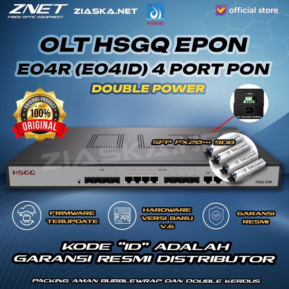 MURAH EPON OLT HSGQ 4 PORT DENGAN SFP PX20+++ Nugi