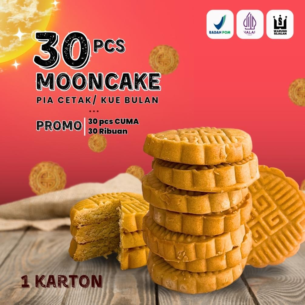 

30 PCS MOONCAKE PIA BULAN PIA PULEN ATAU KUE BULAN BAKPIA BULAN MOON CAKE MURAH BAKPIA BULAN MURAH KUE BULAN MURAH BAKPIA MURAH BAKPIA Cookies Nugi