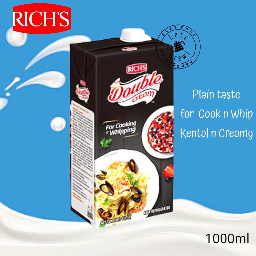 

RICHS DOUBLE CREAM PLAIN 1L / RICHS FOR COOKING AND WHIPPING 1 L Nugi