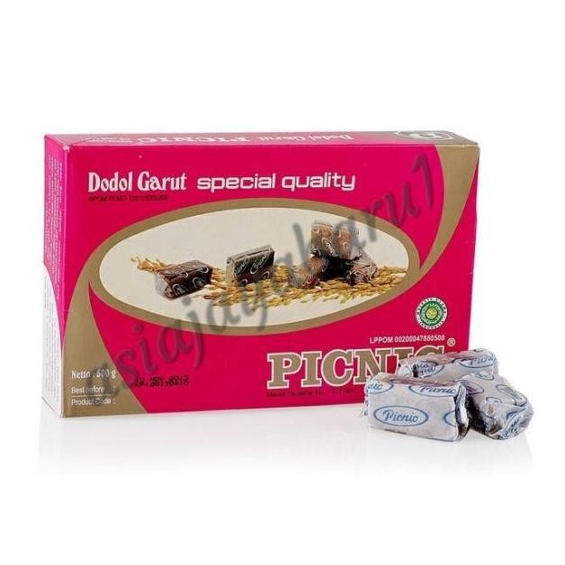 

DODOL GARUT Merk "PICNIC" Berat 500 gram & BAKPIA berat 50gram isi 10pcs Nugi
