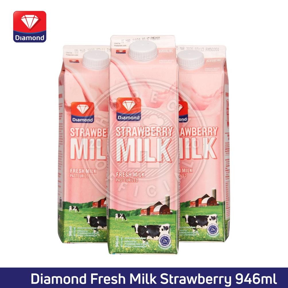 

DIAMOND STRAWBERRY FRESH MILK 946ML / SUSU SEGAR RASA STRAWBERRY KEMASAN 946ML Nugi