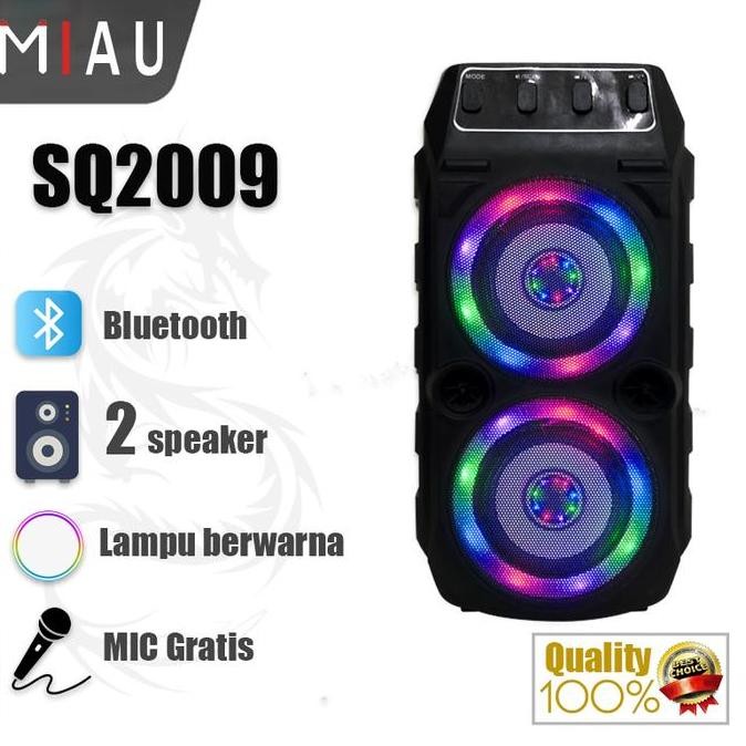 Speaker Bluetooth Bass Microphone Karaoke Rbg Lampu Portable Speakers Wireless