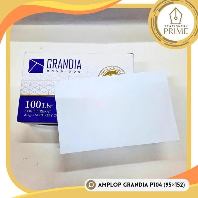 

Amplop Grandia P104 Putih Polos (1 Pack Isi 100 Pcs)