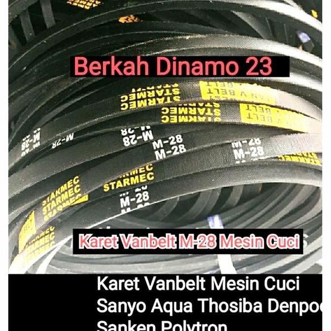 Karet Vanbelt M-28 Mesin Cuci Fan V Belt Karet FM 28 Polytron,Sanyo TERMURAH