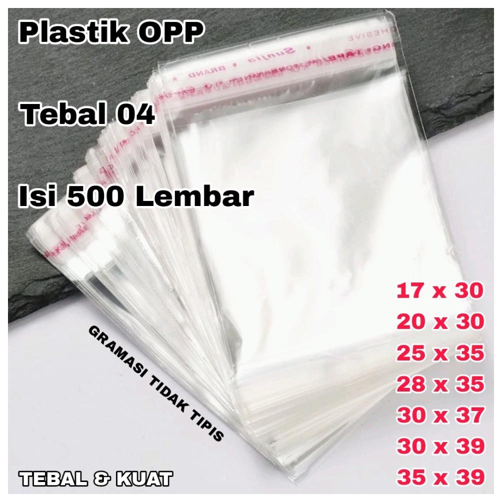 

PLASTIK OPP LEM SEAL / PLASTIK BAJU BENING TEBAL 04 Isi 500 Lembar Harga Termurah Nugi