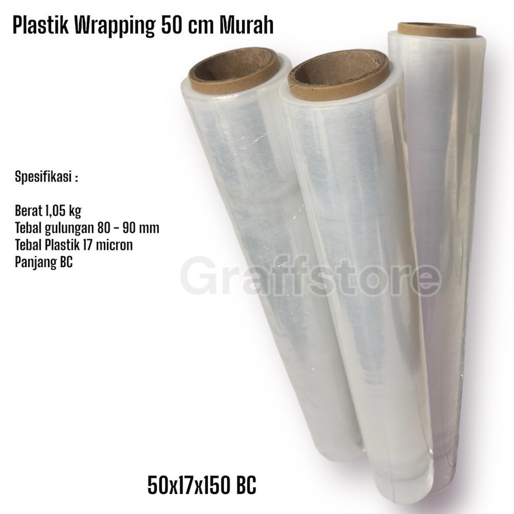 

Plastik Wrapping 50 Cm X 17 Micron X 150 Murah Eco Strech Film Plastik Wrap Nugi