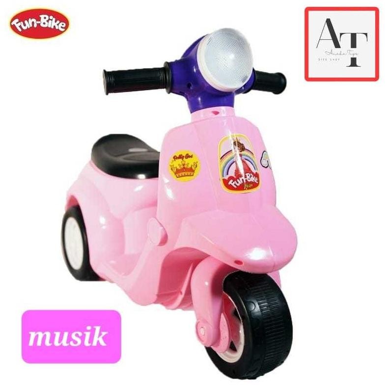 Terlaris Motor Mainan Anak Funbike Vespa (Musik) Mainan Anak Vespa Tangung