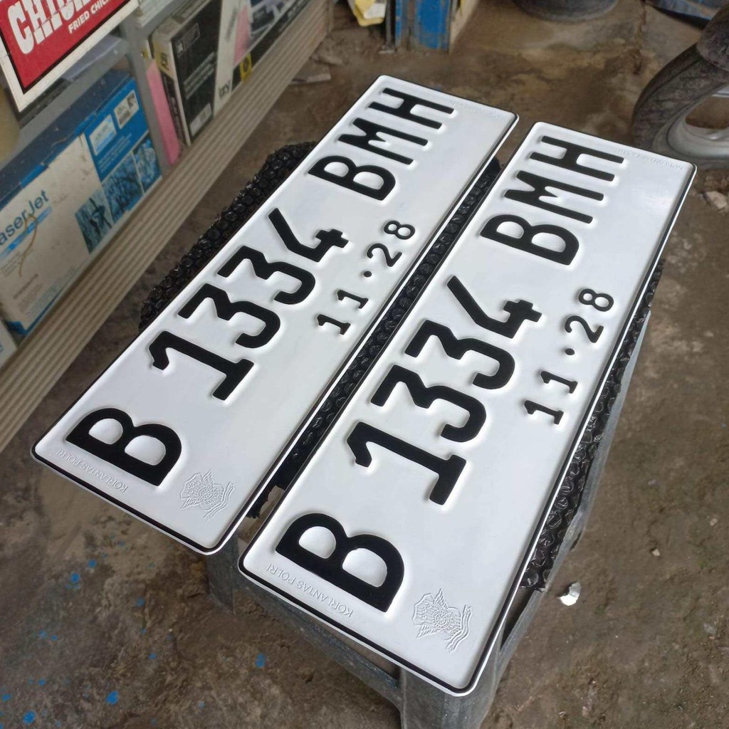 Plat nomor mobil font terbaru