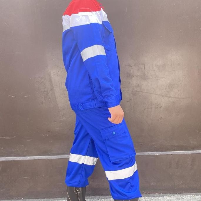 Coverall Pertamina Setelan Baju Celana / Wearpack Pertamina