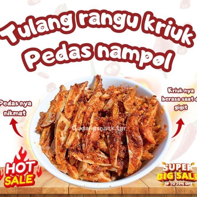 

Kemasan Besar Rangu Kriuk Ayam Pedas Nampol 250Gr Makanan Chili Food