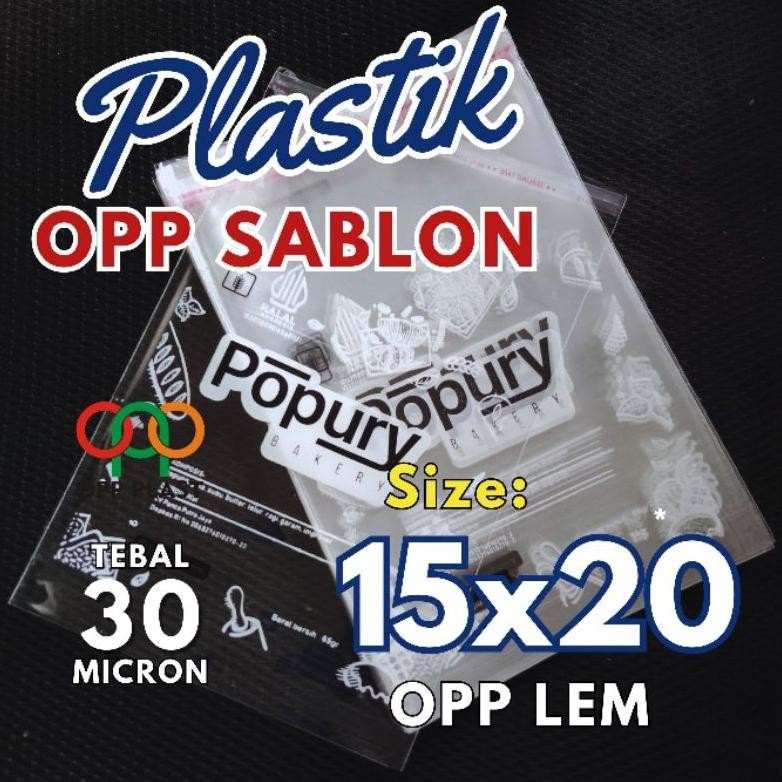 

Plastik OPP 15x20 Sablon | 1000 pcs | tebal 30 micron Nugi