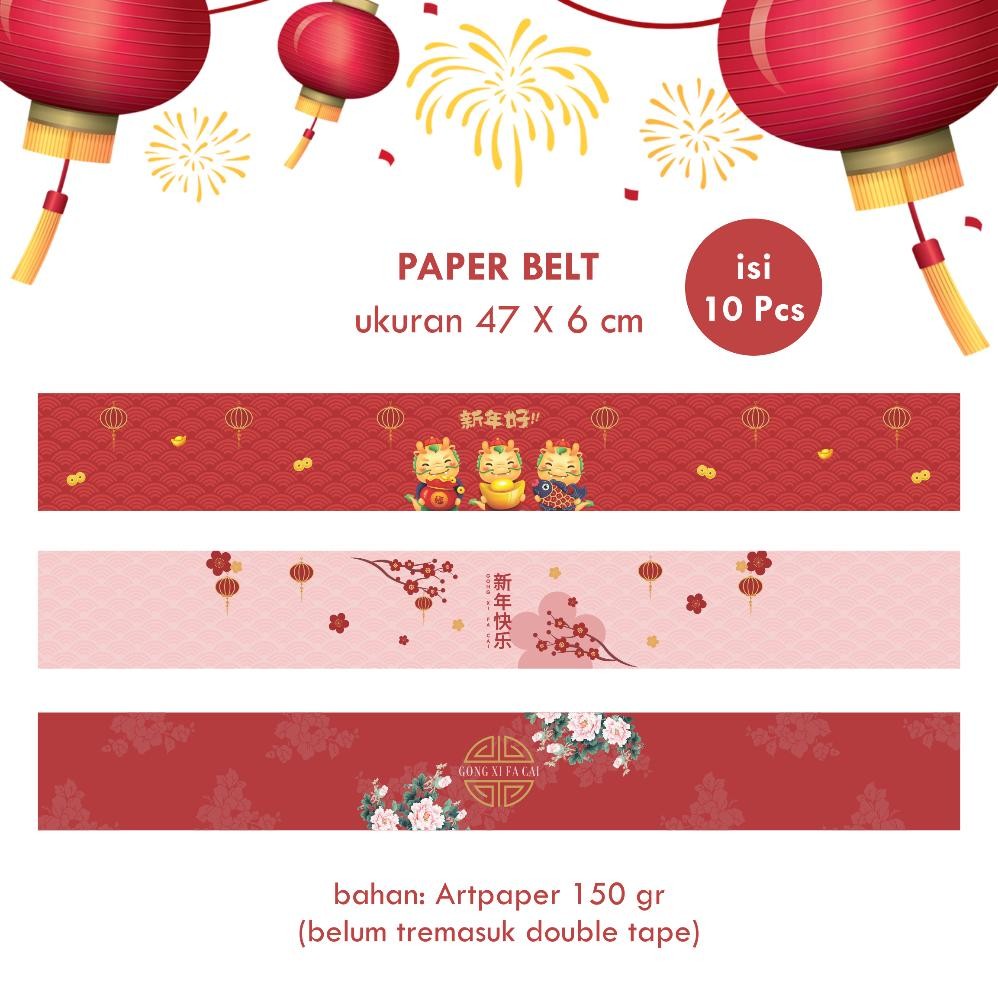 

20 Pcs Paper Belt Imlek Sleeve Chinese New Year Nugi