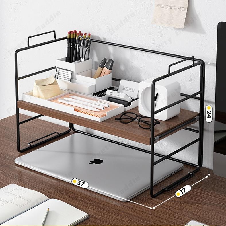 Terlaris Rak Buku / Rak / Organizer Desktop Kantor Sederhana / Organizer Meja Besi Multi Lapis Deskt