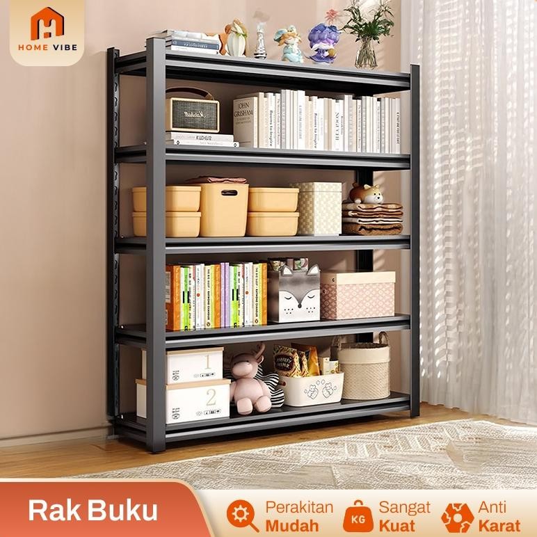 Terlaris 100% Besi Rak Buku Susun Besi Rak Buku Perpustakaan Rak Buku Ruang Belajar Besi Lemari Buku