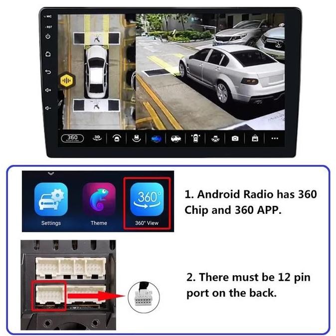 NEW Camera 360 3D Birdview Mobil For Headunit Android,Kamera Birdwiew 360