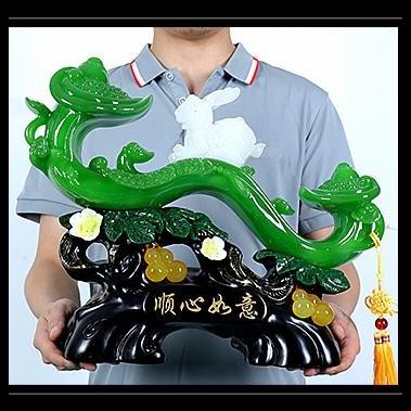 Patung Giok Kelinci 2023 Uk Jumbo Kado Imlek Pajangan Sincia Fu Hoki