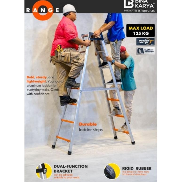 Terlaris Tangga Lipat Almunium Binakarya/Tangga Lipat Caltex Orange