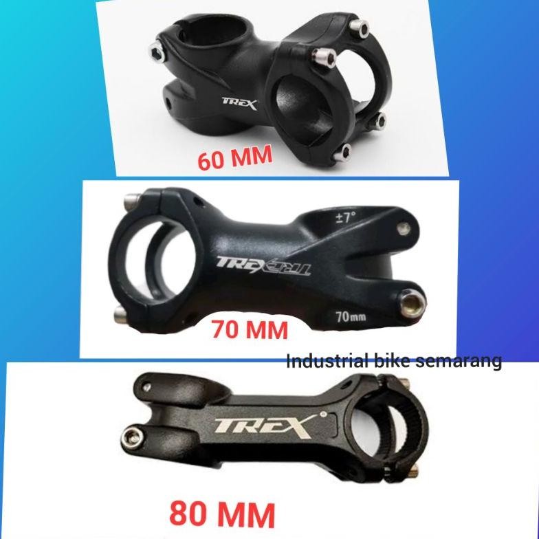 Stem Sepeda Trex Alloy 50 60 70 80 MM Panjang 5 6 7 8 Cm Bisa Speda MTB Seli Roadbike Balap Hybrid 6