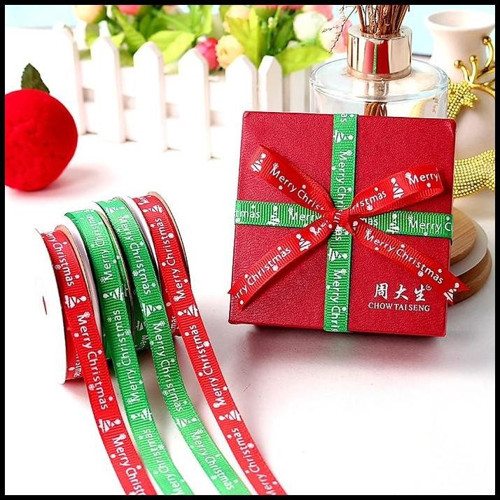 Pita Natal 1 cm Snowflake Dekorasi Box Kue Toples Parcel Kue Natal