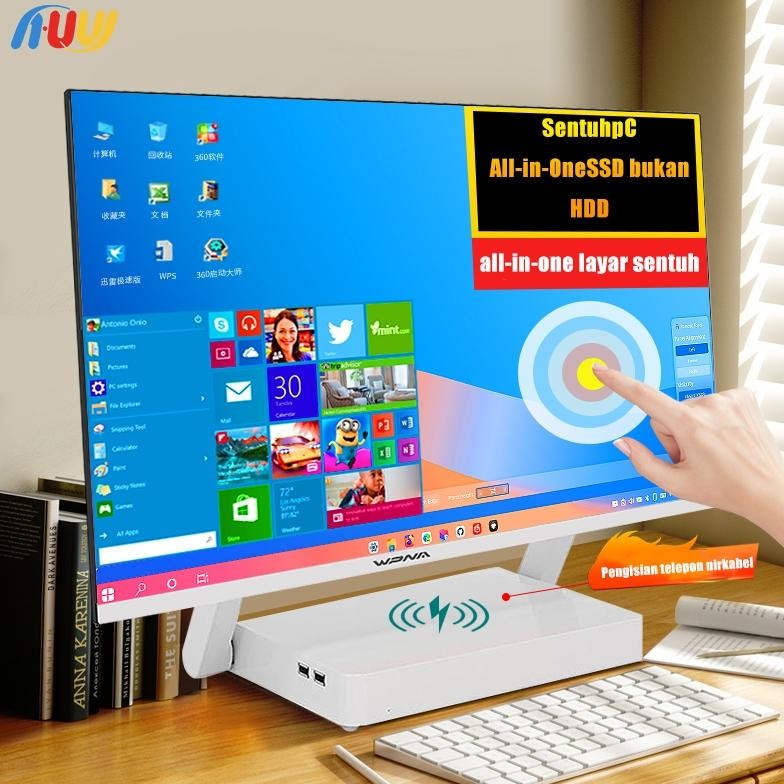 Terlaris Huw Pc [Layar Sentuh]Komputer All In One Pc Gaming Core Intel I5/I7 Ram 8G/16G Ssd 256G/512