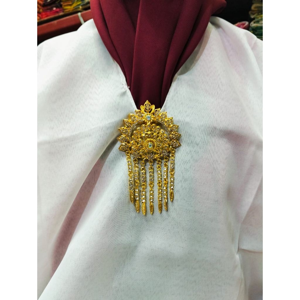 bros baju bodo, kalung pesta, kalung baju Bodo, Kalung adat liontin besar