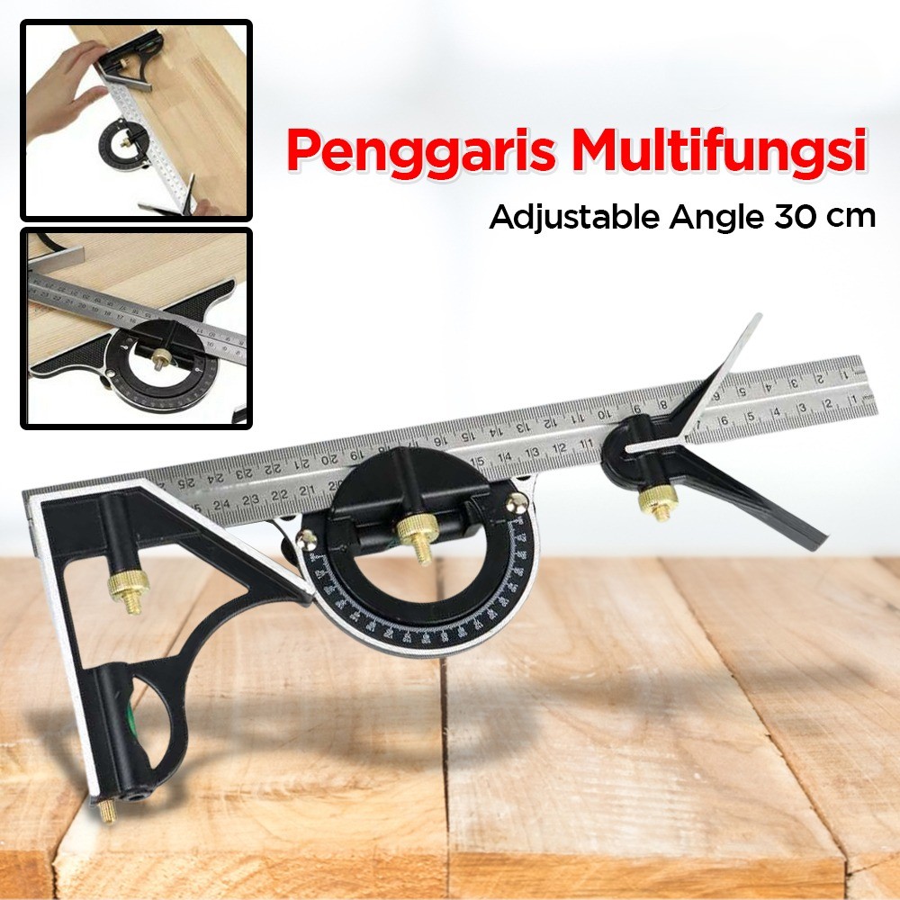 

SILVERLINE Penggaris Multifungsi Adjustable Angle Ruler Set 30cm - 991857 Original 99 Engine