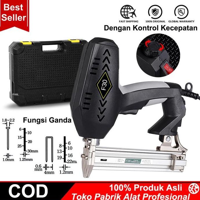 Mesin Paku Tembak Listrik Alat Paku Tembak Lurus, Steples Listrik F30