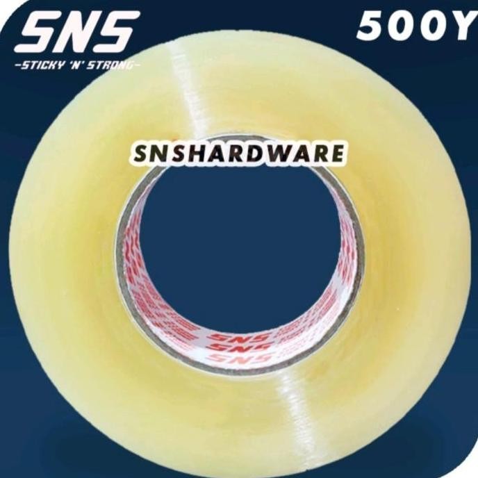 

Lakban 500 Yard 300 Meter Bening Sns Sticky N Strong Berkualitas