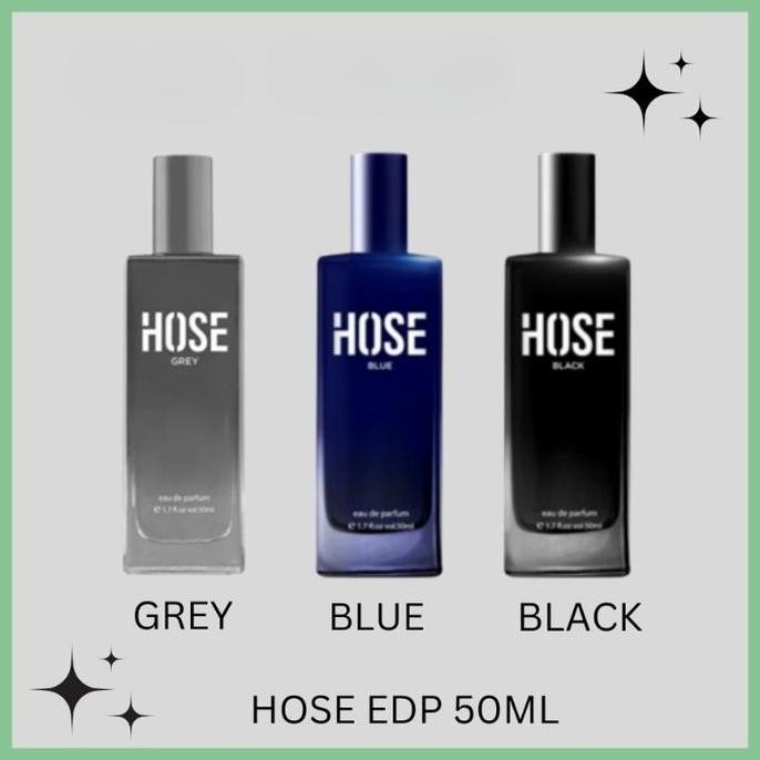 HOSE EDP Black Blue Grey 50 ml | Parfum Pria HOSE Eau De Parfum