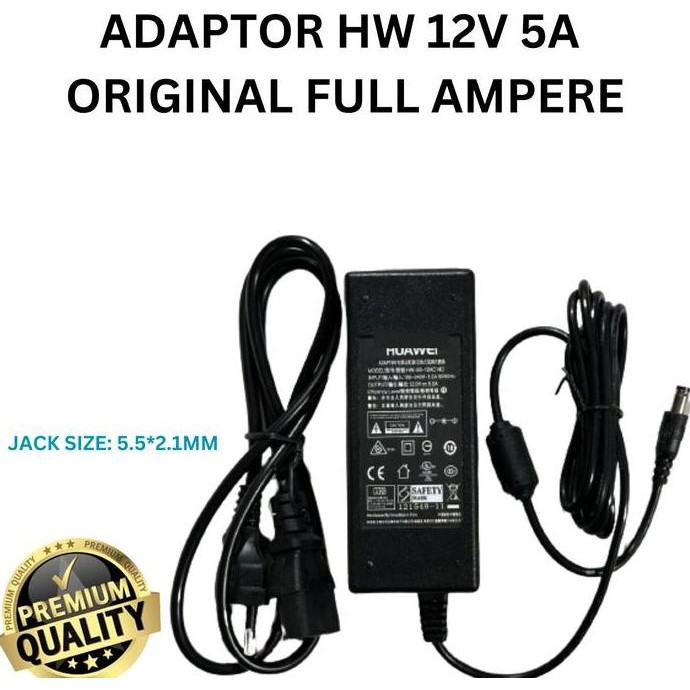 Stk Hw Original Adaptor 12V 5A Model: Hw-60-12Ac14D