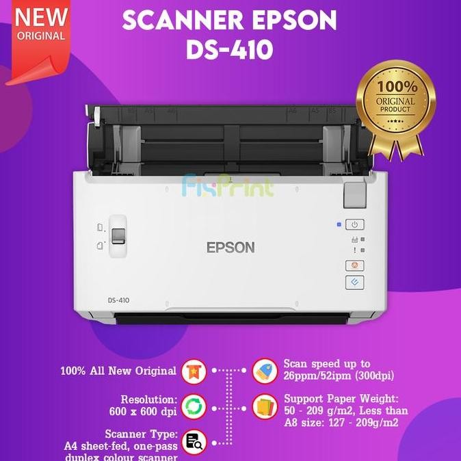 Scanner Epson Ds-410 Epson Ds410 Scan Upto A3 Stitch Garansi Resmi