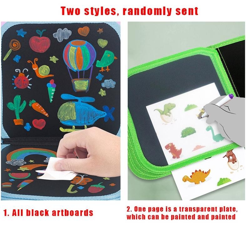 

Special Sale Buku Gambar Portable Ajaib Reusable Bisa Dihapus 14 Hal Free 2Pcs Tissue Dan 12 Spidol Special Sale