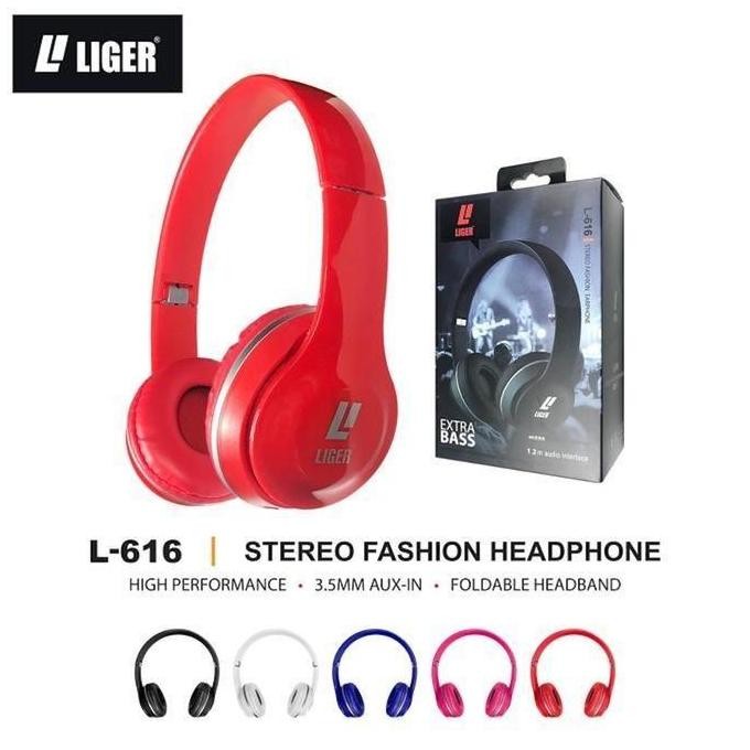 SIAP KIRIM L616 HEADSET BANDO KABEL AUDIO JACK SUPER BASS HANDSFREE MIC HEADPHONE