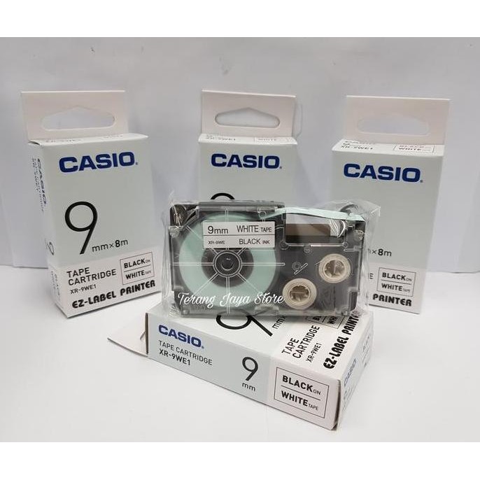

Casio EZ-Label Printer Black Ink White XR-9WE1 /Label Casio 9MM (ORI) murah