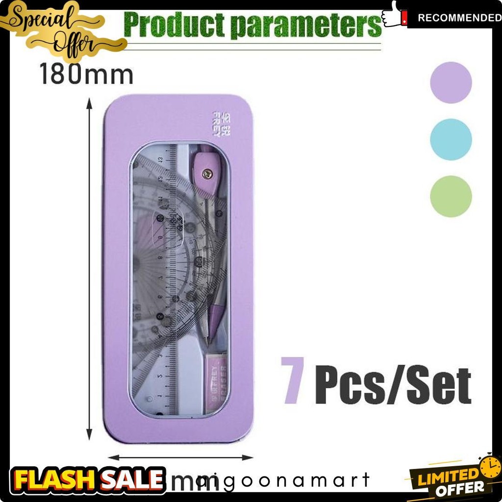 

Kompas Set 8In1 Matematika Set Penggaris Set Jangka Set Compass Set Math Set Pensil Murah Bonus Penggaris Dan Penghapus Alat Tulis Kotak Pensil Logam Sekolah Kantor Pelajar Flash Sale! Diskon Hingga 70%