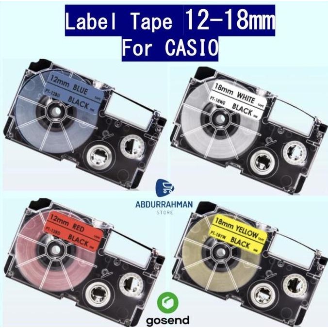 

Label Tape K-LABEL 9 12 18 mm for Casio EZ Label Tape Printer 9mm 12mm 18mm KL 60 100 120 200 P1000 murah