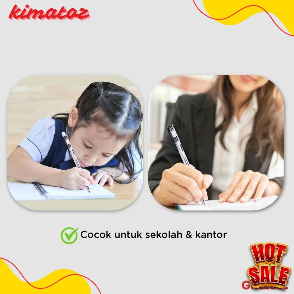 

Greebel Pulpen Gel / Gel Pen Gp- 510 Primary 0.5 Hitam (6Pcs/Set) Ballpen Gel Ballpoint Bolpen Bolpoin Pena Gel Diskon