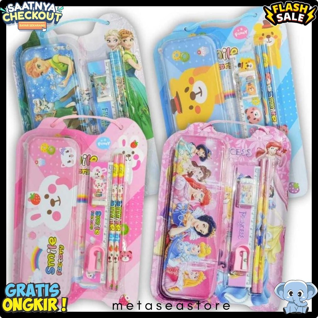 

Set Alat Tulis Anak Kartun 10 In 1 Korean Cute Stationary Set Diskon Setengah Harga