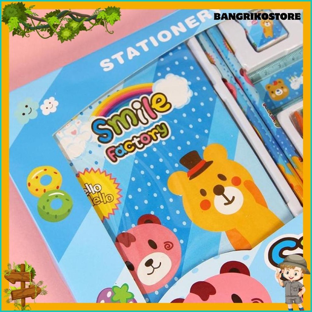 

Gratis Ongkir - S5982 Paket Peralatan Tulis Sekolah 8 In 1 / Set Alat Tulis Anak Motif Kartun Diskon