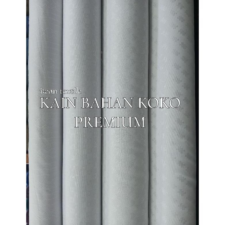 DF317>> kain katun putih motif terbaru bahan baju kemeja Koko gamis pria dan wanita cotton italy gar