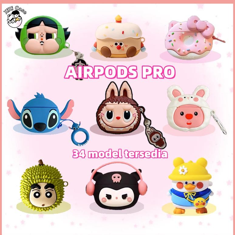 [PROMO KEMBAR] XiXi Case TWS Pro Headset Bluetooth AirPods pro Earphone Bluetooth Lucu Case Kartun A