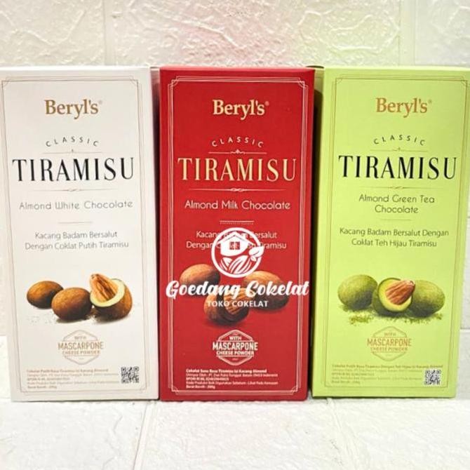 

Beryl's Classic Tiramisu Almond Green Tea Milk White Chocolate 200gr Malaysia Termurah