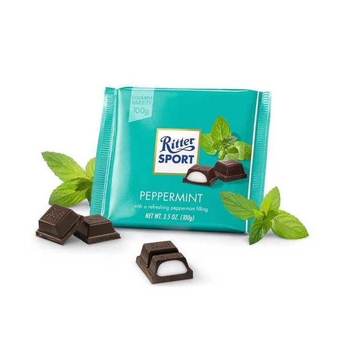 

Ritter Sport Chocolate Peppermint Mint Candy Coklat Mint Termurah
