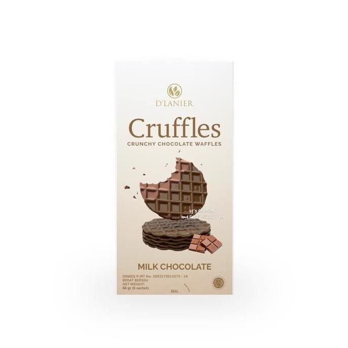 D'Lanier Milk Chocolate Cruffles 66g 5 Sachet Snack Coklat Termurah