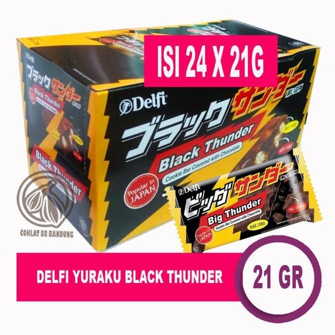 

Delfi Black Thunder 1 Box 24 Pcs - Snack Coklat Bar Jepang Favorit Termurah