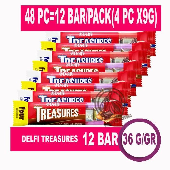 Cokelat Delfi Treasures Box Isi 48pcs Coklat Permen Kiloan Termurah
