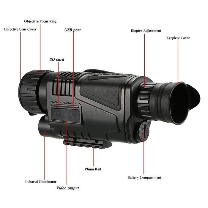Teropong Keker Berburu Hawke Night Vision Ir Infrared Infra Red Illuminator 1000M Teleskop Kekeran M
