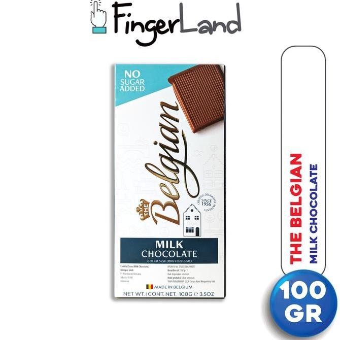 

THE BELGIAN Cokelat Susu 100g No Sugar Added - Milk Chocolate Premium Termurah