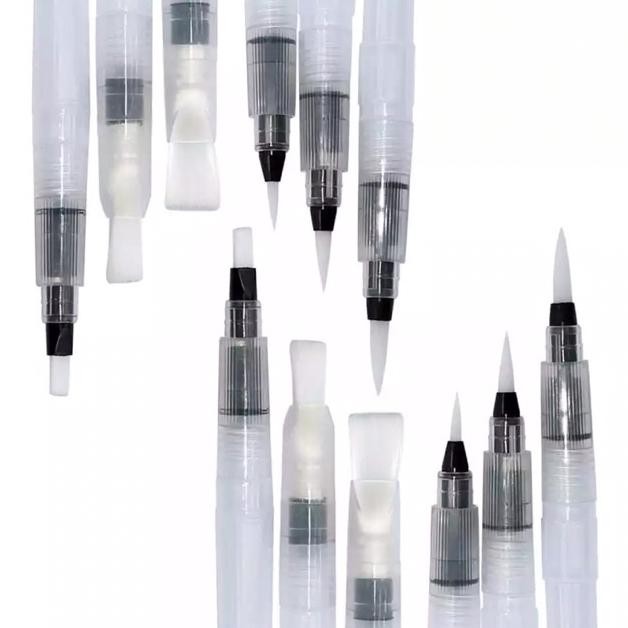 

Se-7 Kuas Cat Air Lembut Untuk Melukis / Menggambar Berkapasitas Besar Batang Panjang Pena Air Kepala Lembut Runcing Kepala Datar Sikat Penyimpanan Air Pena Penyerap Sikat Kaligrafi Cat Air Se-7