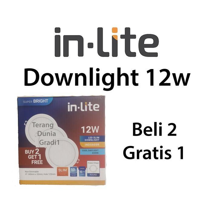 Downlight Inlite 12W Beli 2 Gratis 1 Donwlight Inbow 12W Inlite Downlight 12W Inbow Donwled Inlite 1